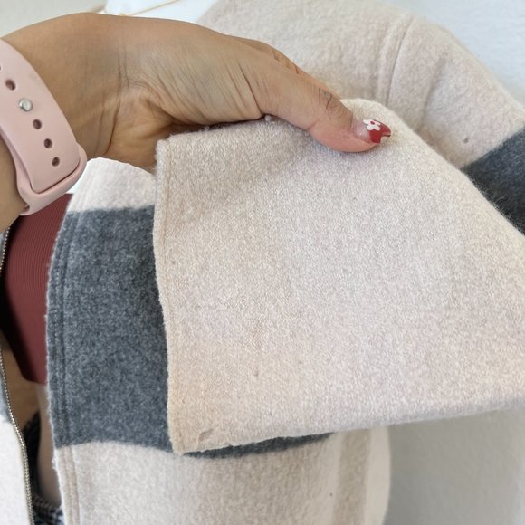 Ann Taylor Stripe boiled Wool Jacket Thin Size Small - Picture 5 of 8